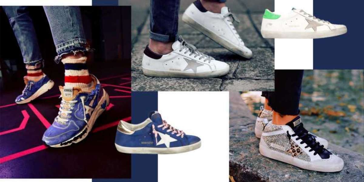 an signature on Golden Goose Sky Star Sneakers tongue and heel counter