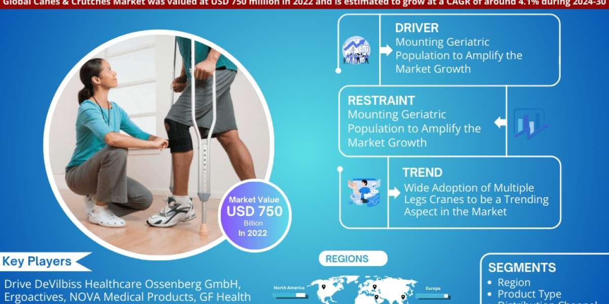 Canes & Crutches Market Forecasted to Reach USD 750 million in 2022, with a Steady 4.1% CAGR by 2030