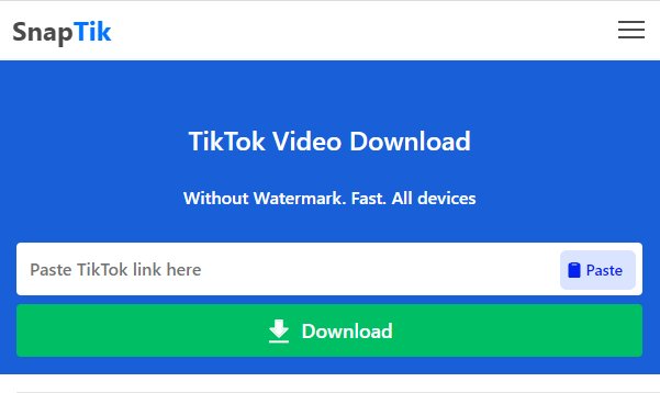 SnapTik - TikTok Video Downloader - Download TikTok Videos Without Watermark