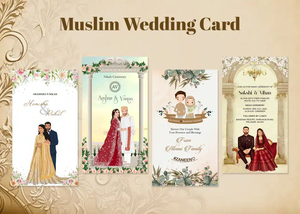 Digital Islamic Wedding Cards