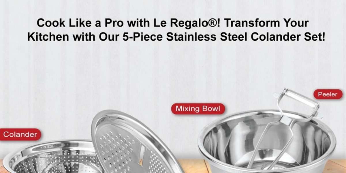 Le Regalo® 5 Piece Stainless Steel Colander Set