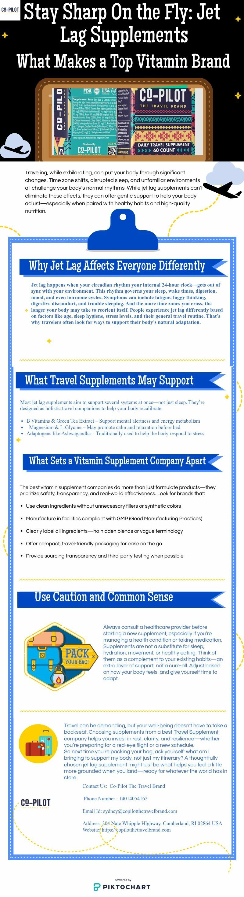 Stay Sharp On the Fly Jet Lag Supplements | Piktochart Visual Editor